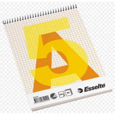 Bloknotas su spirale Esselte, A5/80, langeliais-Konferencijų bloknotai-Popierius ir popieriaus