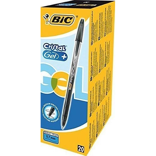 Bic Gelinis rašiklis Cristalgel 0.7 mm, juodas, 1vnt. 721286-Neoriginalios spausdintuvų