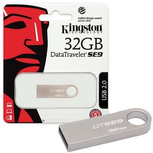 USB atmintinė Kingston 32GB DT SE9 USB 2.0-USB raktai-Išorinės duomenų laikmenos