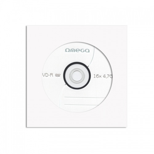 Omega DVD-R 4.7GB, 16x, kompaktiniai diskai popieriniame voke, 10 vnt-Kompaktinės