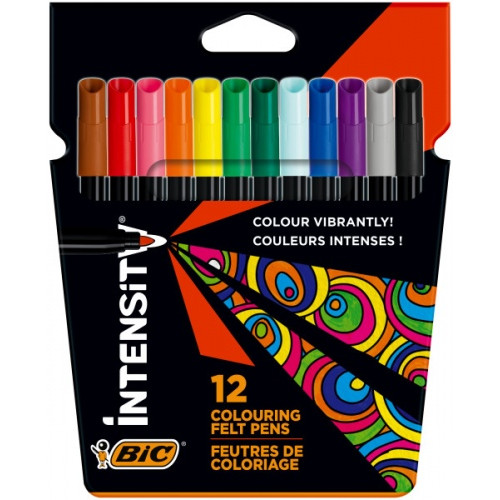 Bic Flomasteriai Intensity Up, 12 spalvų rinkinys 978004-Flomasteriai-Piešimo priemonės