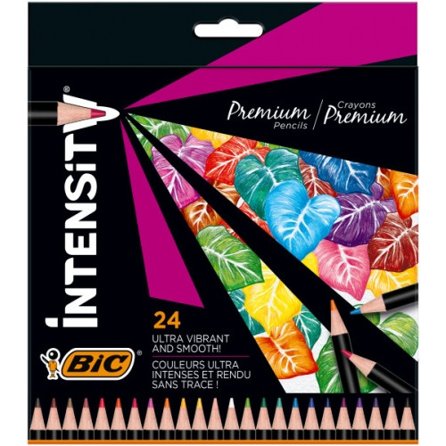Bic Spalvoti pieštukai Intensity 24 spalvų rinkinys 967823-Spalvoti pieštukai-Piešimo priemonės