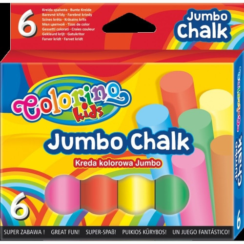 Kreida spalvota Colorino Kids Jumbo 6 spalvų.-Kreida ir kreidelės-Piešimo priemonės