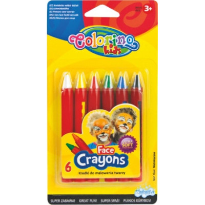 Kreidelės veidui dažyti Colorino Kids 6 spalvų-Dekoravimo priemonės-Ugdymo ir kūrybos priemonės
