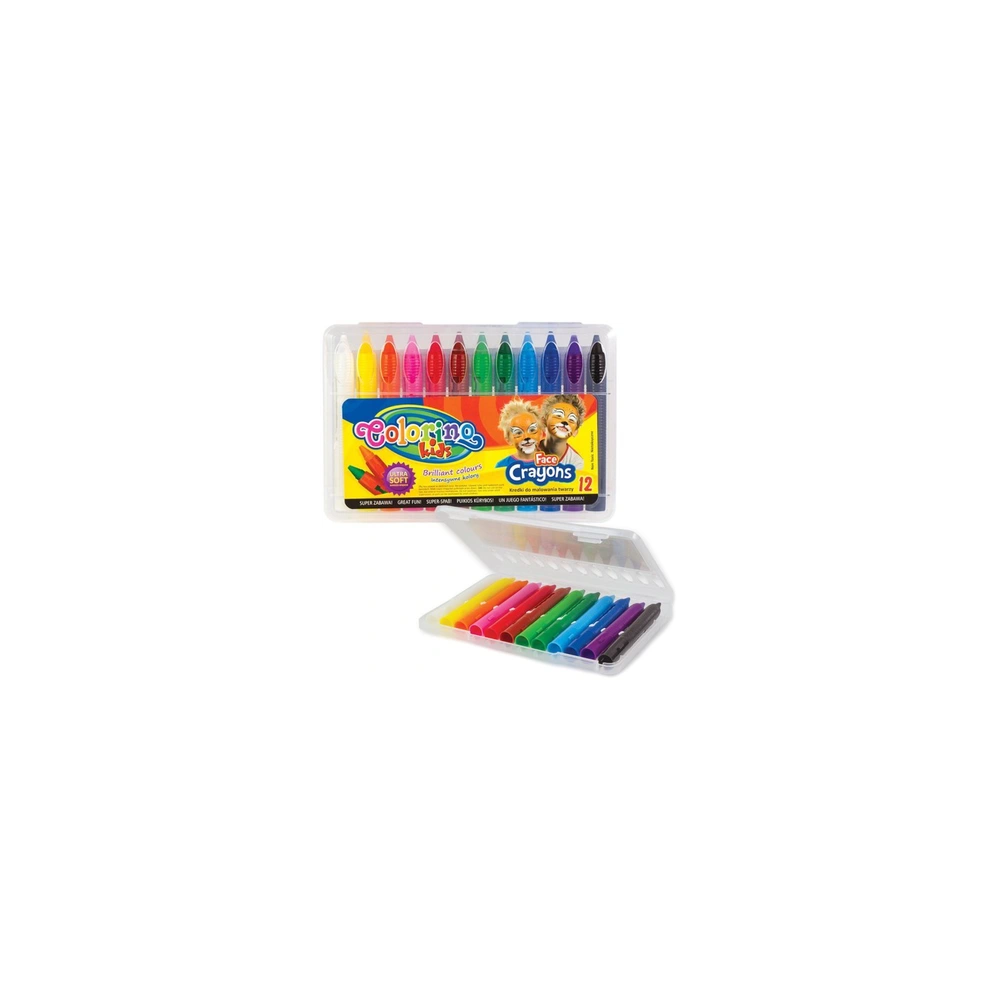 Kreidelės veidui dažyti Colorino Kids 12 spalvų-Dekoravimo priemonės-Ugdymo ir kūrybos