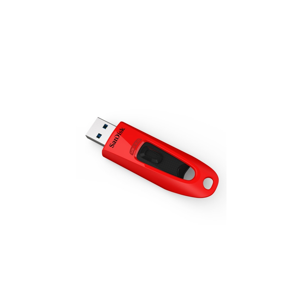 USB atmintinė SanDisk Ultra 64GB, USB 3.0 Flash Drive, 130MB/s read, Red-USB raktai-Išorinės