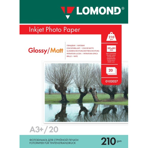 Fotopopierius Lomond Photo Inkjet Paper Blizgus/Matinis 210 g/m2 A3+, 20 lapų, dvipusis-Foto