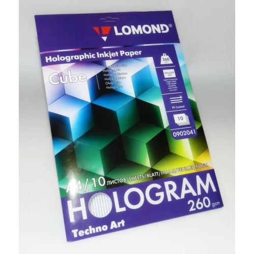 Fotopopierius Lomond Hologram Techno Art Photo Paper Cube 260 g/m2 A4, 10 lapų-Foto