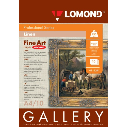 Fotopopierius Lomond Fine Art Paper Gallery Linen 230g/m2 A4, 10 lapų, Coarse Natural