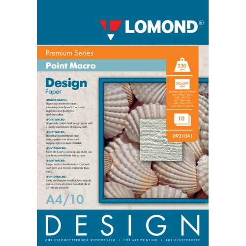 Fotopopierius Lomond Fine Art Paper Design Premium Point Macro Matinis 230 g/m2 A4, 10