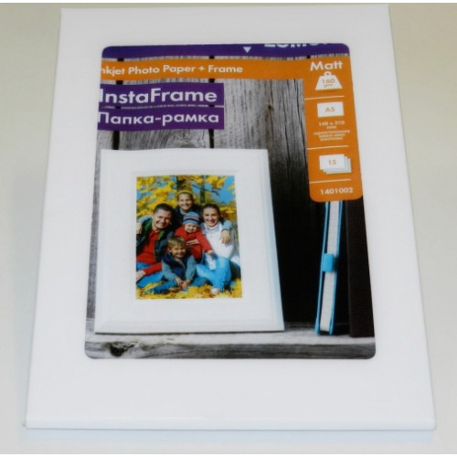 Fotopopierius Lomond Photo Inkjet Paper Matinis 160 g/m2 A5, 15 sheets + InstaFrame White
