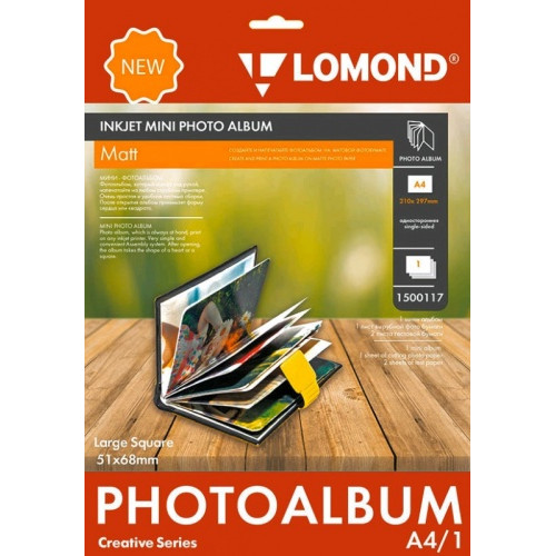 Fotoalbumas Lomond Inkjet Mini Album Large Square Matinis knygos formos 51x68mm