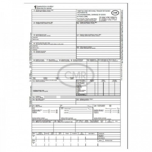 CMR blankai, A4, 4x30, lietuvių-vokiečių kalba 0720-076-Kiti-Popierius ir popieriaus produktai