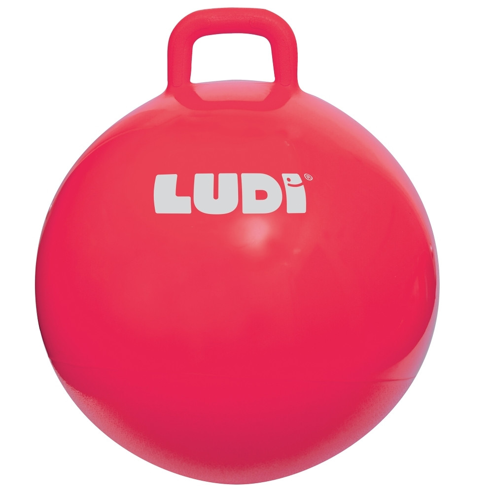 LUDI šokinėjimo kamuolys, raudonas 55 cm-Fizinis aktyvumas-Ugdymo įstaigoms