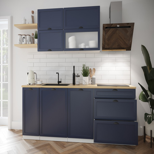 Virtuvė ADELE 2 tamsiai mėlyna matinė-Virtuvės baldų komplektai-Virtuvės Baldai