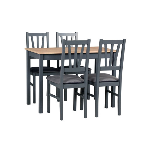 MAX 2 stalas + BOS 5 kėdės (4 vnt.) - DX1 komplektas-Virtuvės Baldai-Baldai