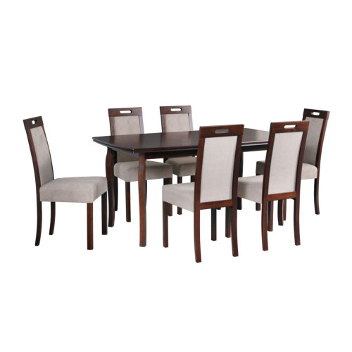 KENT 1 stalas + ROMA 5 kėdės (6 vnt.) - rinkinys DX12-Virtuvės Baldai-Baldai