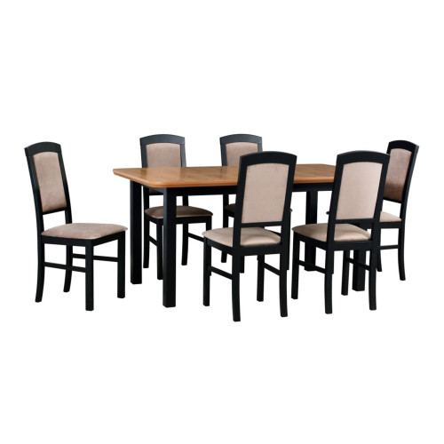 WENUS 5S stalas + NILO 4 kėdės (6 vnt.) - rinkinys DX15-Virtuvės Baldai-Baldai