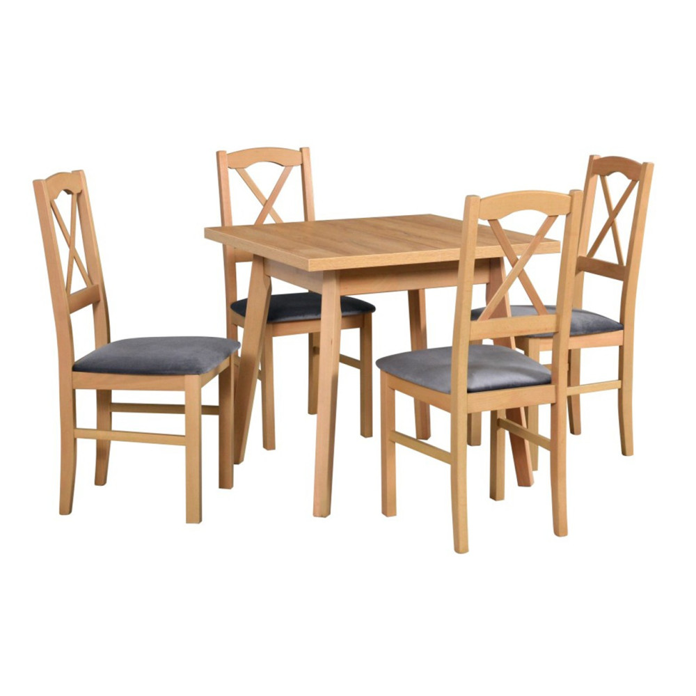 OSLO 1L stalas + NILO 11 kėdžių (4 vnt.) - rinkinys DX10-Virtuvės Baldai-Baldai
