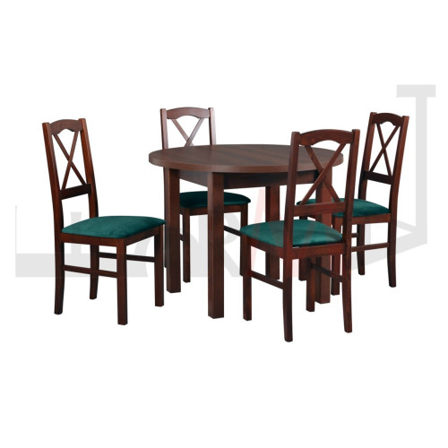 POLI 4 stalas + NILO 11 kėdžių (4 vnt.) - komplektas DX21A-Virtuvės Baldai-Baldai