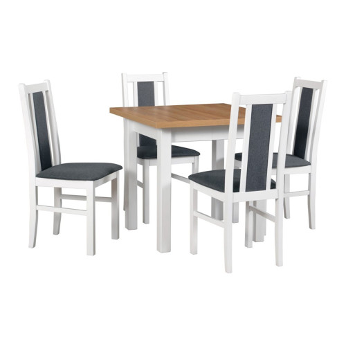 MAX 8 stalas + BOS 14 kėdės (4 vnt.) - komplektas DX22A-Virtuvės Baldai-Baldai