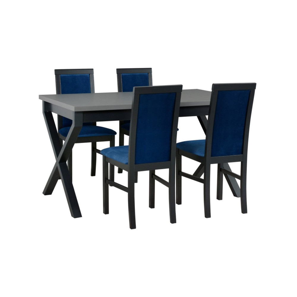 IKON 1 stalas + NILO 6 kėdės (4 vnt.) - komplektas DX24A-Virtuvės Baldai-Baldai