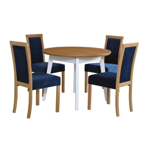 POLI 3 stalas + ROMA 3 kėdės (4 vnt.) - komplektas DX37A-Virtuvės Baldai-Baldai