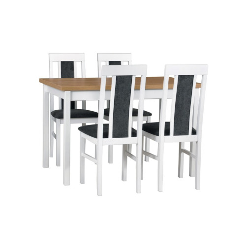 MAX 3 stalas + NILO 2 kėdės (4 vnt.) - rinkinys DX7-Virtuvės Baldai-Baldai