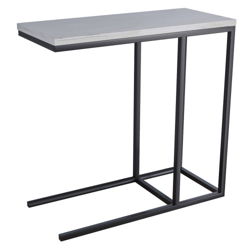 Stalas ASTI ąžuolas baltas / juodas-Staliukai-Svetainės baldai