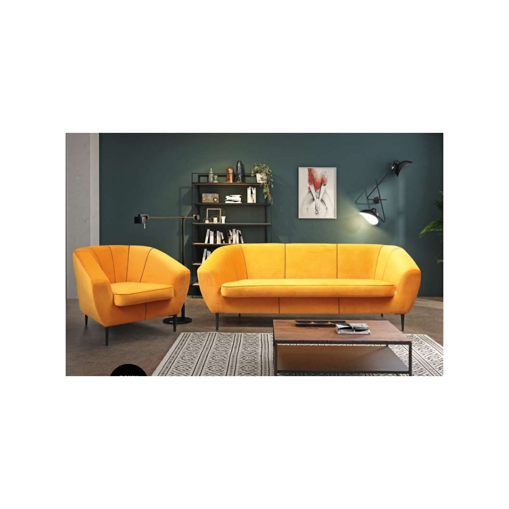Minkštų baldų komplektas OLIVIO sofa + fotelis-Minkšti svetainės komplektai-Svetainės baldai