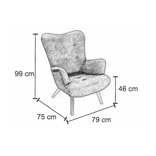 Fotelis + pufas AS 22-Foteliai-Svetainės baldai