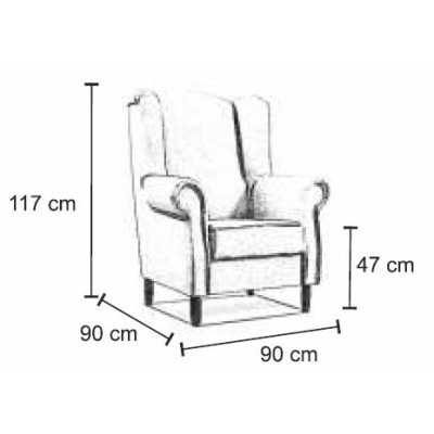 Fotelis + pufas AS 21-Foteliai-Svetainės baldai