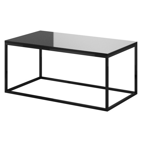 Kavos staliukas HELIO HE99 juodas / juodas stiklas-Svetainės baldai-Baldai