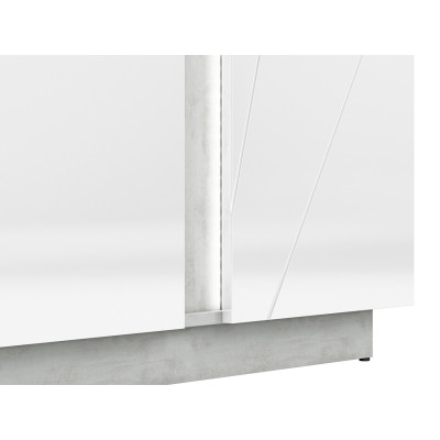 Svetainės komplektas LORA 1 betonas / balta-Svetainės komplektai/sekcijos-Svetainės baldai