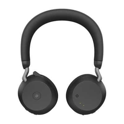Belaidės ausinės su mikrofonu Jabra Evolve2 75, Bluetooth, USB-A, MS Teams, Juoda-Ausinės ir