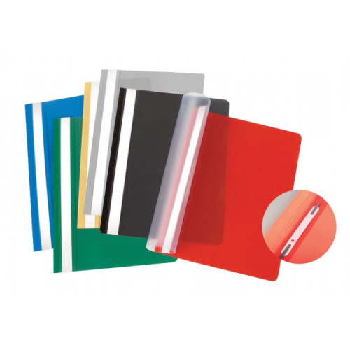 Segtuvėlis skaidriu viršeliu Forpus Standart, A4, pilkas-Segtuvai-Dokumentų laikymo