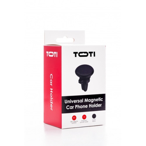 Laikiklis SEEK TOTI Magnetic Car Air Vent Phone Holder, Black-Asmenukių lazdos