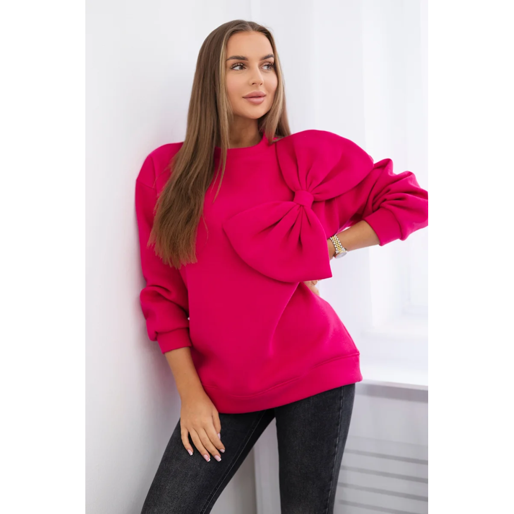 Moteriškas rožinis džemperis Ribbon-Moteriški megztiniai-Moterims