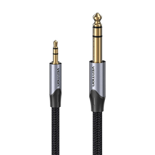 Vention BAUHD TRS 3.5mm Male to Male 6.35mm Audio Cable 0.5m Gray-Laidai ir