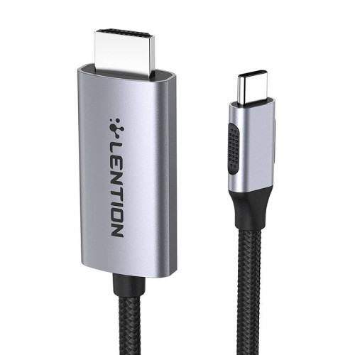 Lention USB-C to 4K60Hz HDMI cable, 3m (gray)-Laidai, kabeliai, adapteriai-IT technika