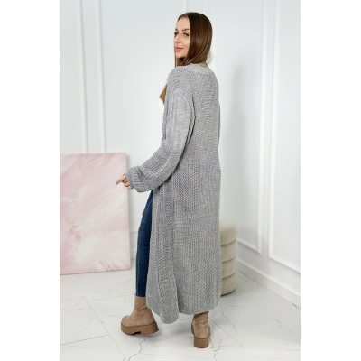 Moteriškas pilkas kardiganas Longy-Moteriški megztiniai-Moterims
