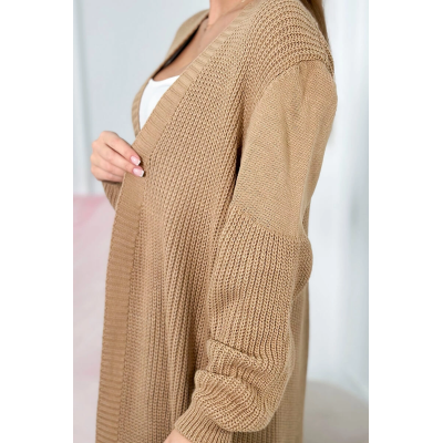 Moteriškas rudas kardiganas Longy-Moteriški megztiniai-Moterims