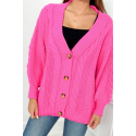 Moteriškas rožinis megztinis Sari-Moteriški megztiniai-Moterims