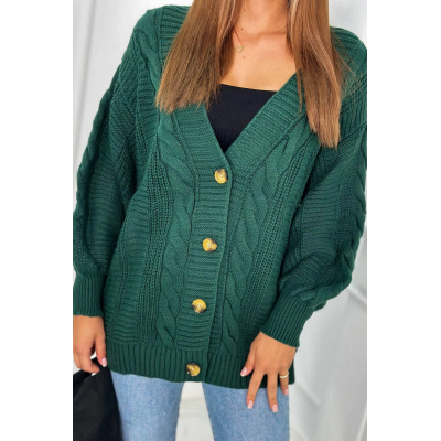 Moteriškas tamsiai žalias megztinis Sari-Moteriški megztiniai-Moterims