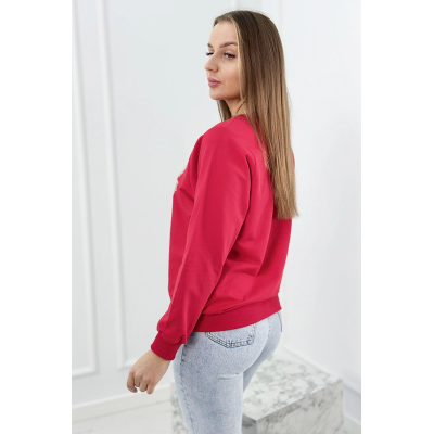 Moteriškas raudonas džemperis Vintage-Džemperiai be gobtuvo-Džemperiai