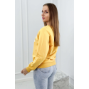 Moteriškas geltonas džemperis Vintage-Džemperiai be gobtuvo-Džemperiai