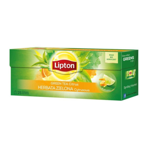 Žalioji arbata LIPTON Citrus, 25 vnt.-Žalioji arbata-Arbata