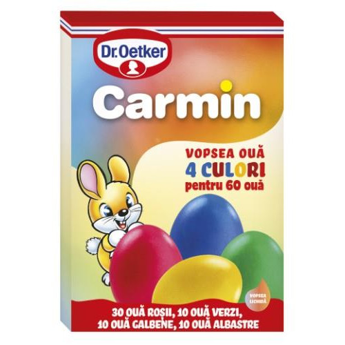 Kiaušinių dažai DR.OETKER Carmin, 4 spalvų, skysti, 20 g (19,4 ml), vnt-Smulkmenos-Ugdymo ir