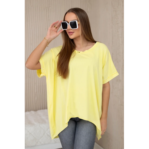 Moteriški geltoni marškinėliai Jumpy-Vienspalviai marškinėliai-Marškinėliai