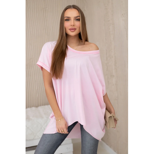 Moteriški rožiniai marškinėliai Jumpy-Vienspalviai marškinėliai-Marškinėliai